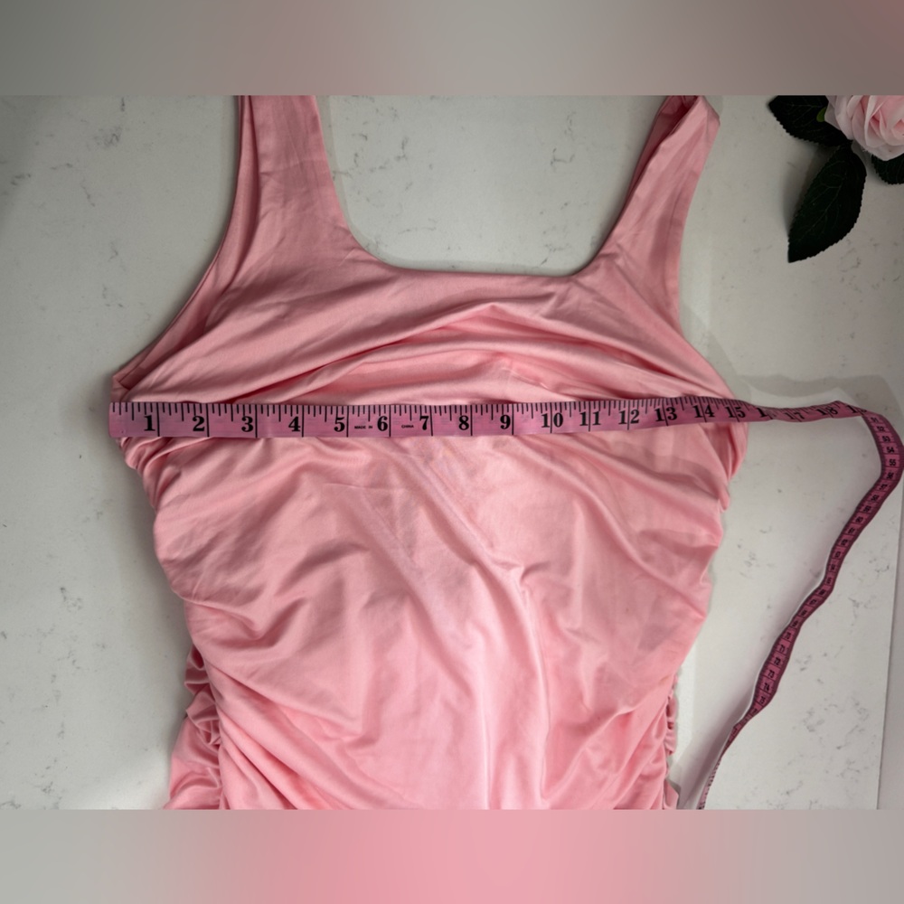 Chic Pink Ruched Dress - Picture 4 of 6